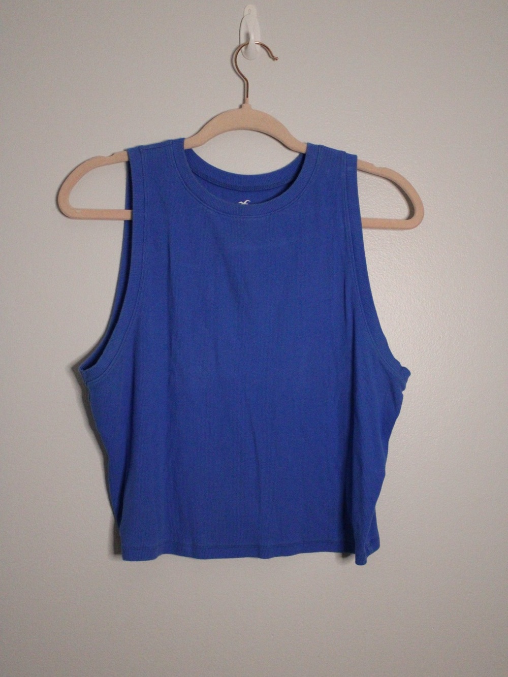 Hollister Cobalt Blue Sleeveless Crop Tank